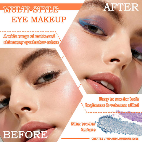 XiaoTu 8 Colors Eyeshadow Stick Set,Professional Long Lasting High Pigmented Contouring & Highlighter Cream Eyeshadow Pencil Crayon,Colorful Shimmer Pearl Eye Shadow Sticks Makeup Set for Eyes