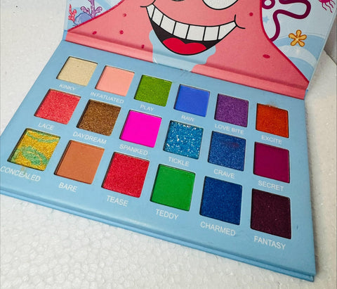 Generic Patrick Eyeshadow Palette, 18 Colors, Anime Cartoon Cosmetic Cute