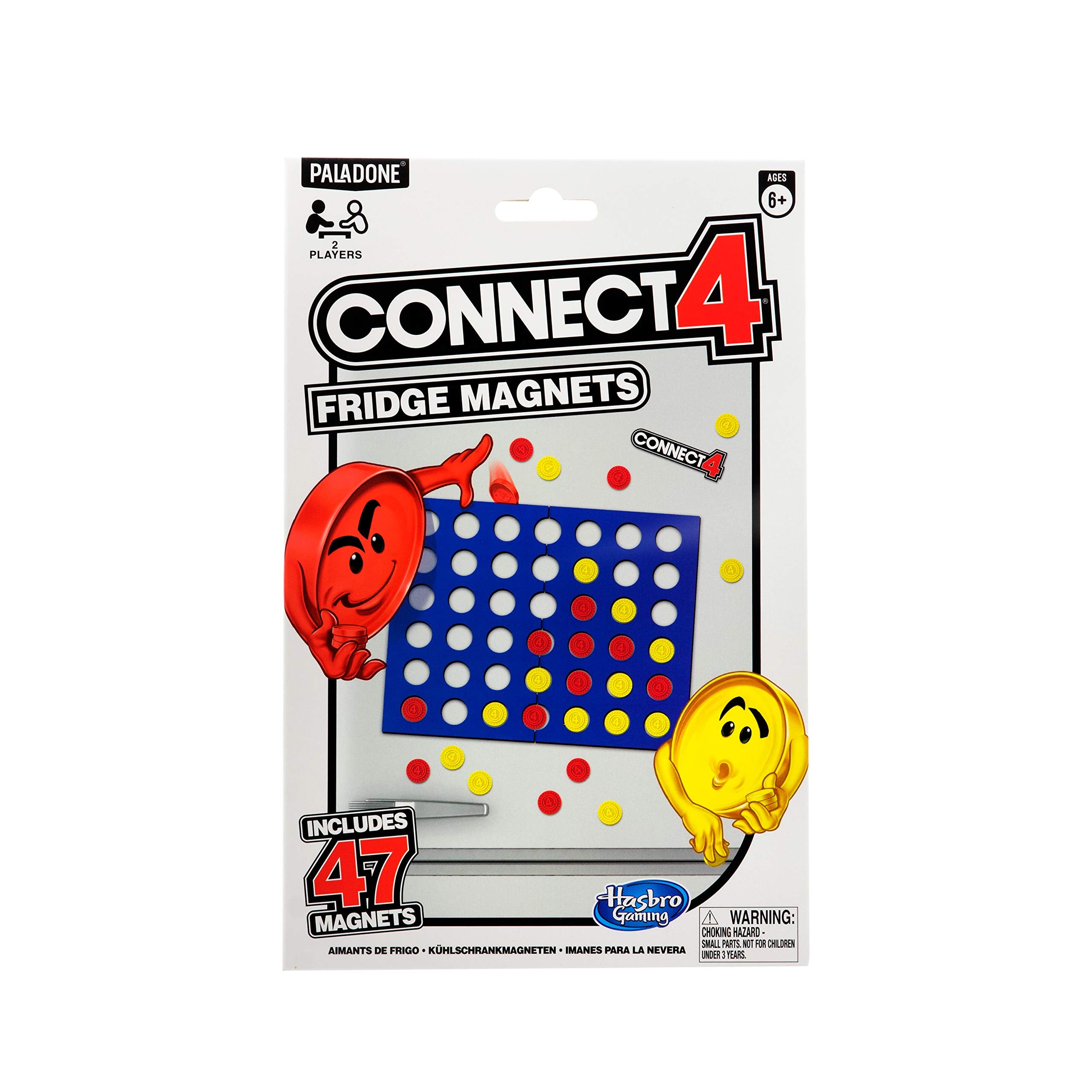Paladone Connect 4 Fridge Magnet Game, Includes 47 Refrigerator Magnets