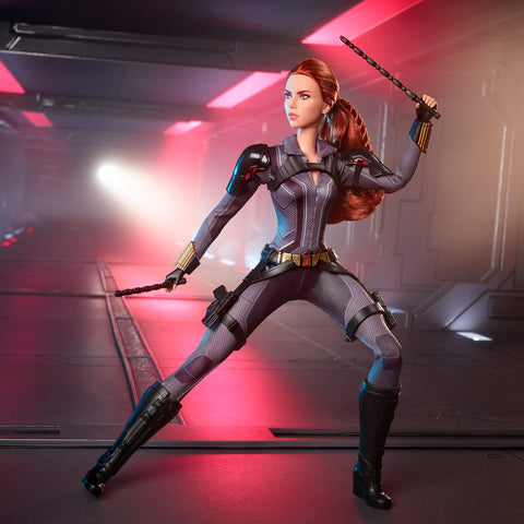 Barbie Marvel StudiosÃƒÆ’Ã‚Â¢ÃƒÂ¢Ã¢â‚¬Å¡Ã‚Â¬ÃƒÂ¢Ã¢â‚¬Å¾Ã‚Â¢ Black Widow Doll, 11.5-in, Poseable with Red Hair, Wearing Armored Bodysuit and Boots, Gift for Collectors [Amazon Exclusive]