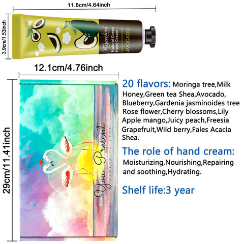 SmoBea Plant Fragrance Hand Cream, 20 x 30ml Mini Hand Cream Gift Set, Daily Moisturising Hand Cream Working Hands, Deeply Hydrating & Nourishing Non-Greasy Natural Aloe And Vitamin E