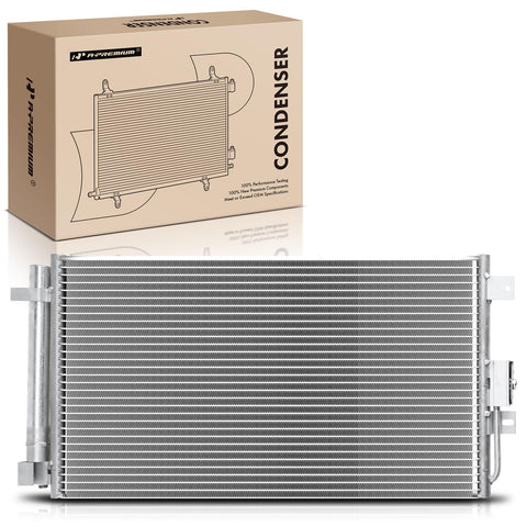 A-Premium Air Conditioning A/C Condenser Compatible with Fiat 500 2012-2019 L4 1.4L, Replace# 68073679AA