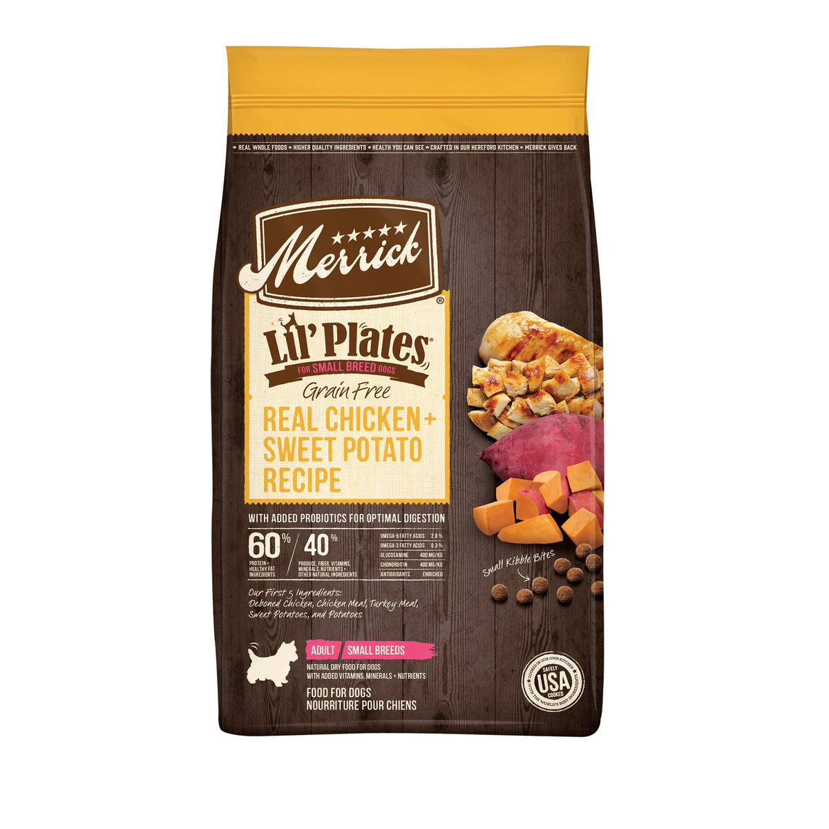 Merrick LilÃƒÆ’Ã†â€™Ãƒâ€šÃ‚Â¢ÃƒÆ’Ã‚Â¢ÃƒÂ¢Ã¢â€šÂ¬Ã…Â¡Ãƒâ€šÃ‚Â¬ÃƒÆ’Ã‚Â¢ÃƒÂ¢Ã¢â€šÂ¬Ã…Â¾Ãƒâ€šÃ‚Â¢ Plates Premium Grain Free Dry Dog Food For Small Dogs, Real Chicken And Sweet Potato Kibble - 20.0 lb. Bag