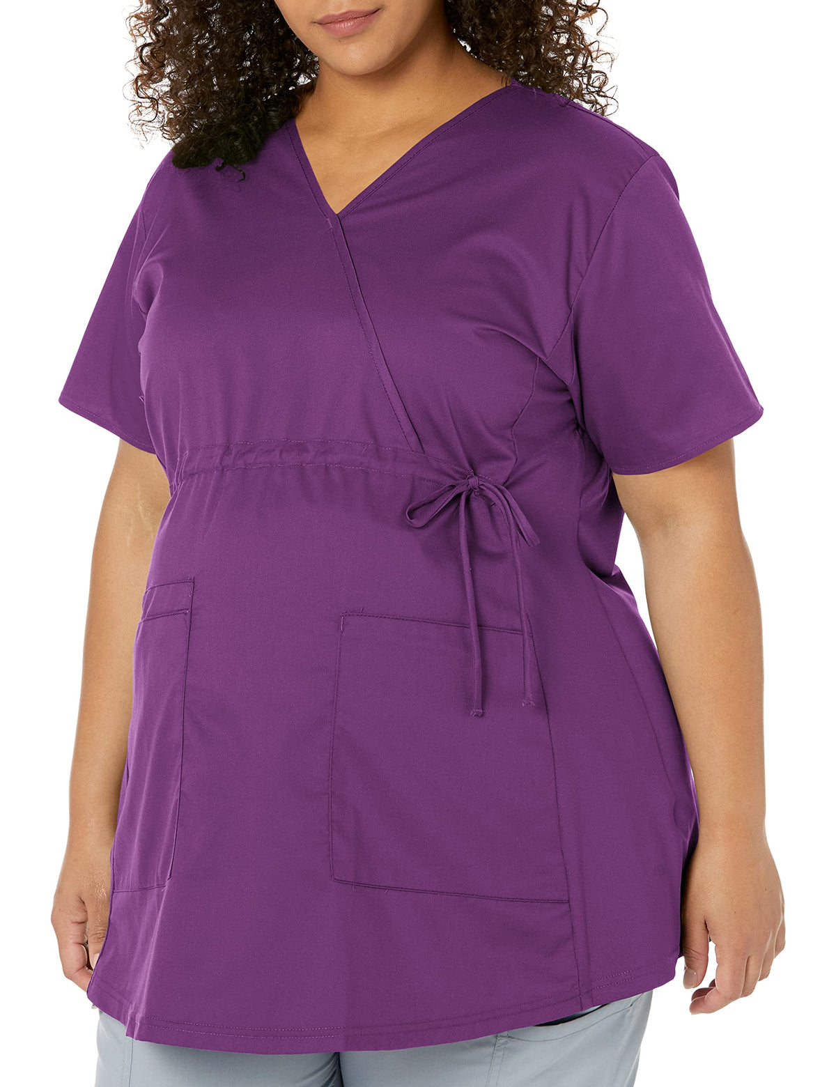 WonderWink Women's Wonderwork Maternity Top, Eggplant, Small