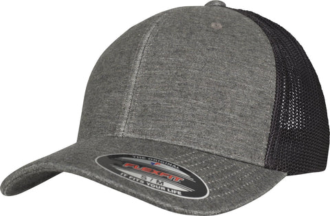 Flexfit Retro Trucker Cap, Khaki/Black Mesh, L/XL