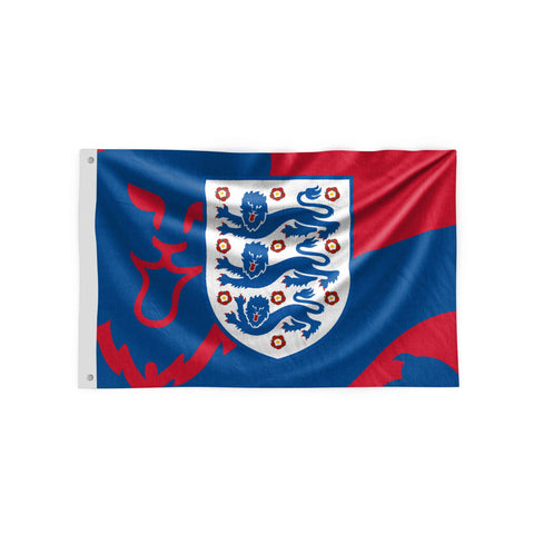 FOCO Offically Licenced England FA Football World Cup European Lion Three Lions Crest Supporters Flag