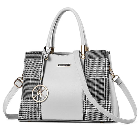 Womens Leather Handbag Designer Shoulder Tote Crossbody Bag Elegant Top Handle Bag for Ladies