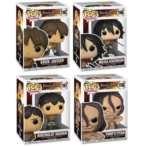 Funko Pop! Animation: Attack on Titan Season 3 Collectors Set: Ymir's Titan, Bertholdt Hoover, Eren Yeager, and Mikasa