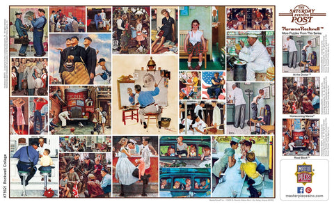Masterpieces 1000 Piece Jigsaw Puzzle for Adults, Family, Or Kids - Rockwell Collage - 19.25"x26.75"