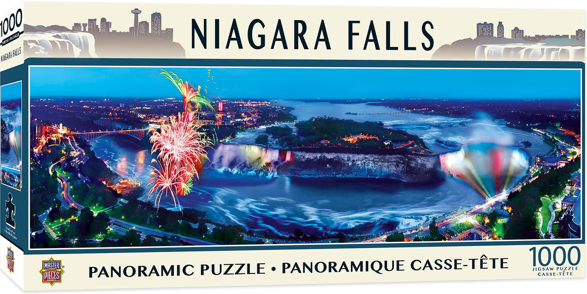 Masterpieces 1000 Piece Jigsaw Puzzle For Adults, Family, Or Kids - Niagara Falls Panoramic - 13"x39"