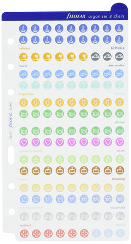 Filofax Organizer Stickers, 2 Sheets (B130137)