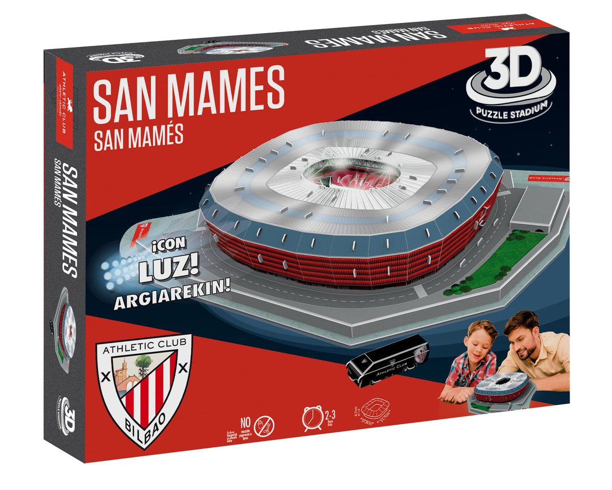 Athletic Club 14085 EF-14085 3D Puzzle with Light Stadium San MamÃƒÂ©s, Colour