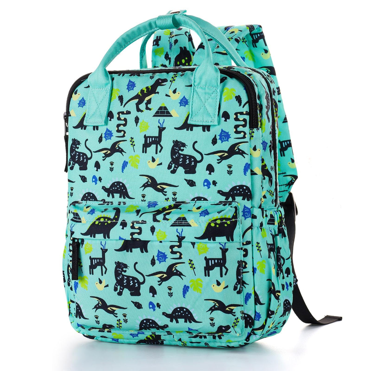 Hapycat Dinosaur Toddler Backpack for Boys, Small Cute Preschool Backpack for Boys Kids Kindergarten backpack 12 Inch, Teal Green