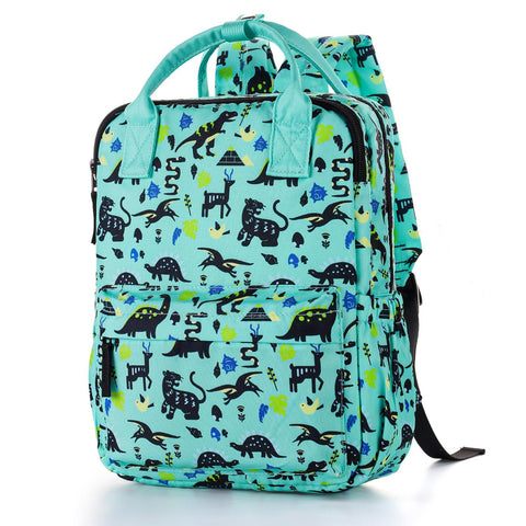 Hapycat Dinosaur Toddler Backpack for Boys, Small Cute Preschool Backpack for Boys Kids Kindergarten backpack 12 Inch, Teal Green