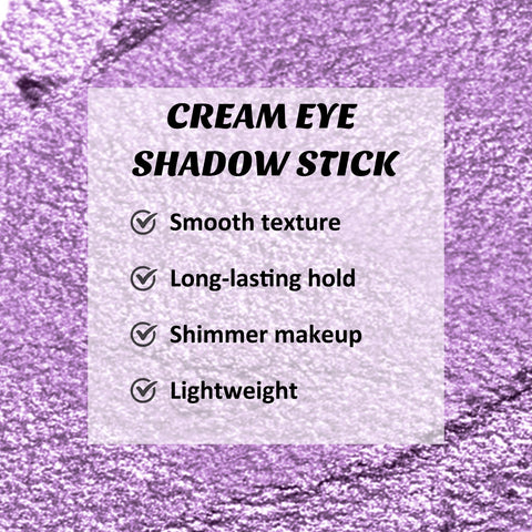 Boobeen Glitter Eyeshadow Stick, Pigmented Shiny Cream Eye Shadow Pencil Waterproof, Eye Brightener Stick for Women to Create Shimmer Eye Makeup