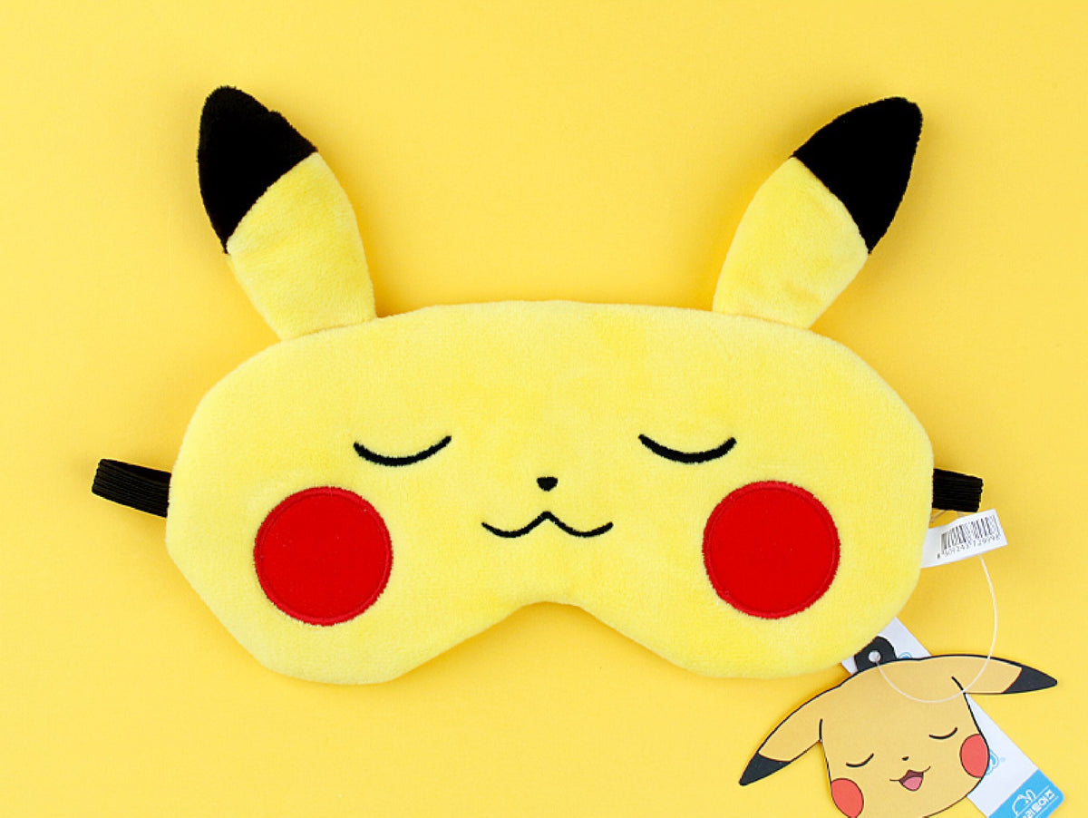 Pokemon Snorlax Sleeping Eye Mask/Pikachu Face Sleep Mask/Comfortable & Soft Eye Cover Sleep (Pikachu)