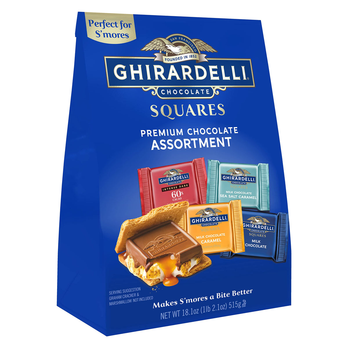 Ghirardelli Chocolate Company Perfect for S'mores Premium Chocolate Assortment Squares - 18.1 Oz.