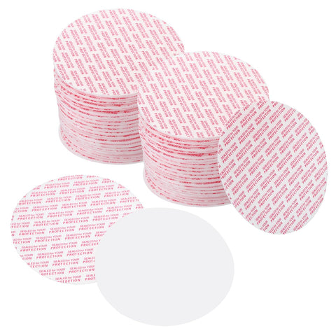 PATIKIL 80mm/3.12inch Foam Lid Liner, 200Pcs PS Foam Resistant Tamper Pressure Sensitive Seal for Bottle Cap Liners Seals, White Red