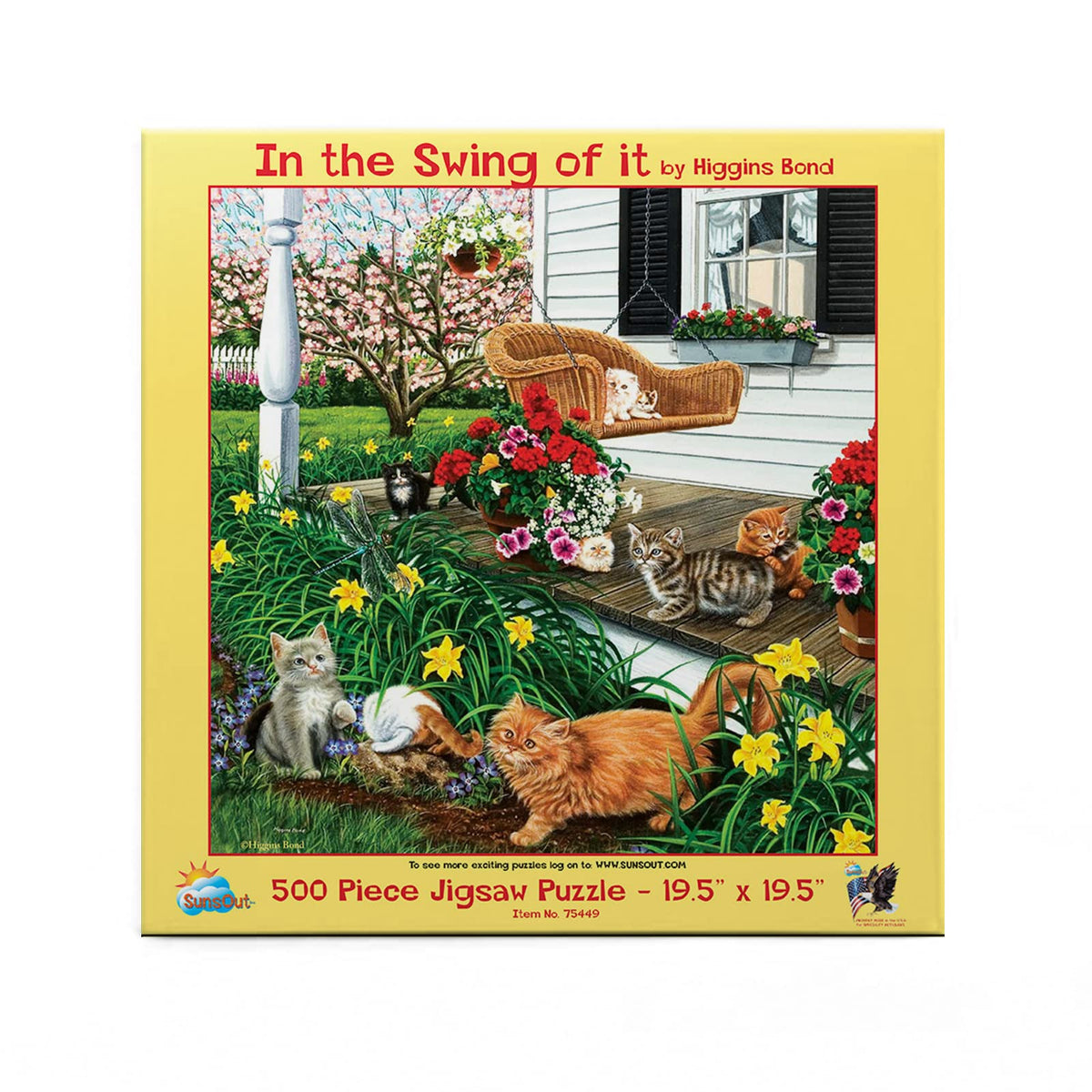 SUNSOUT INC - in The Swing of It - 500 pc Jigsaw Puzzle by Artist: Higgins Bond - Finished Size 19" x 19" - MPN# 75449
