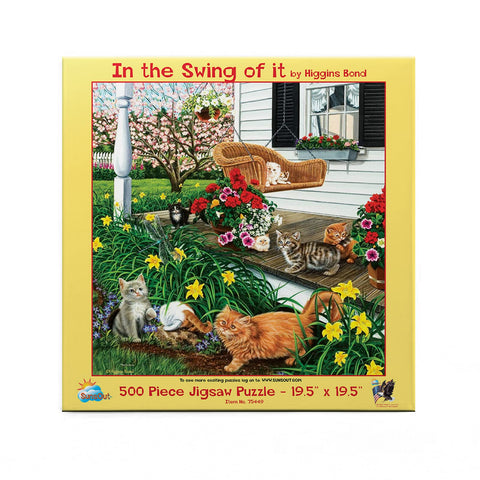 SUNSOUT INC - in The Swing of It - 500 pc Jigsaw Puzzle by Artist: Higgins Bond - Finished Size 19" x 19" - MPN# 75449