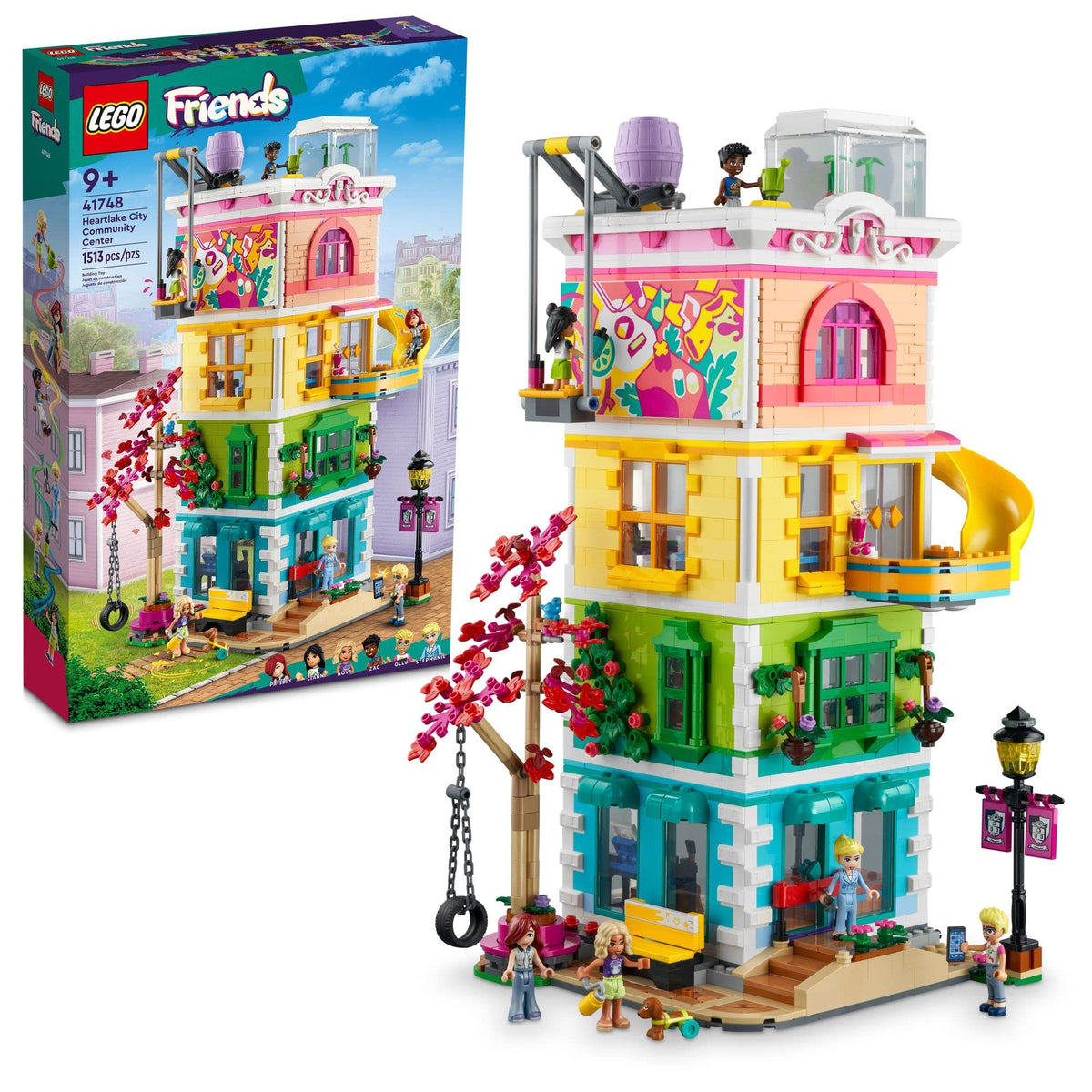 LEGO Friends Heartlake City Community Center 41748 Building Toy Set; Creative Challenge for Ages 9+, Includes 6 Mini-Dolls, a Pet Dog and Lots of Accessories, a Fun Gift for Kids who Love Role Play