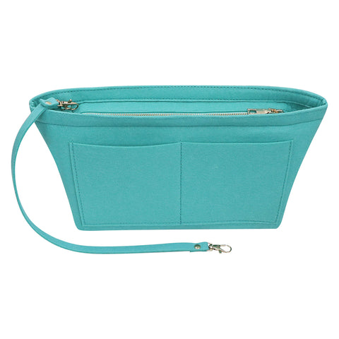 Soyizom Felt Handbag Organiser Purse Organiser Felt Insert Bag Organisers Multi Pockets Tote Bag in Bag for Women, Green-XL