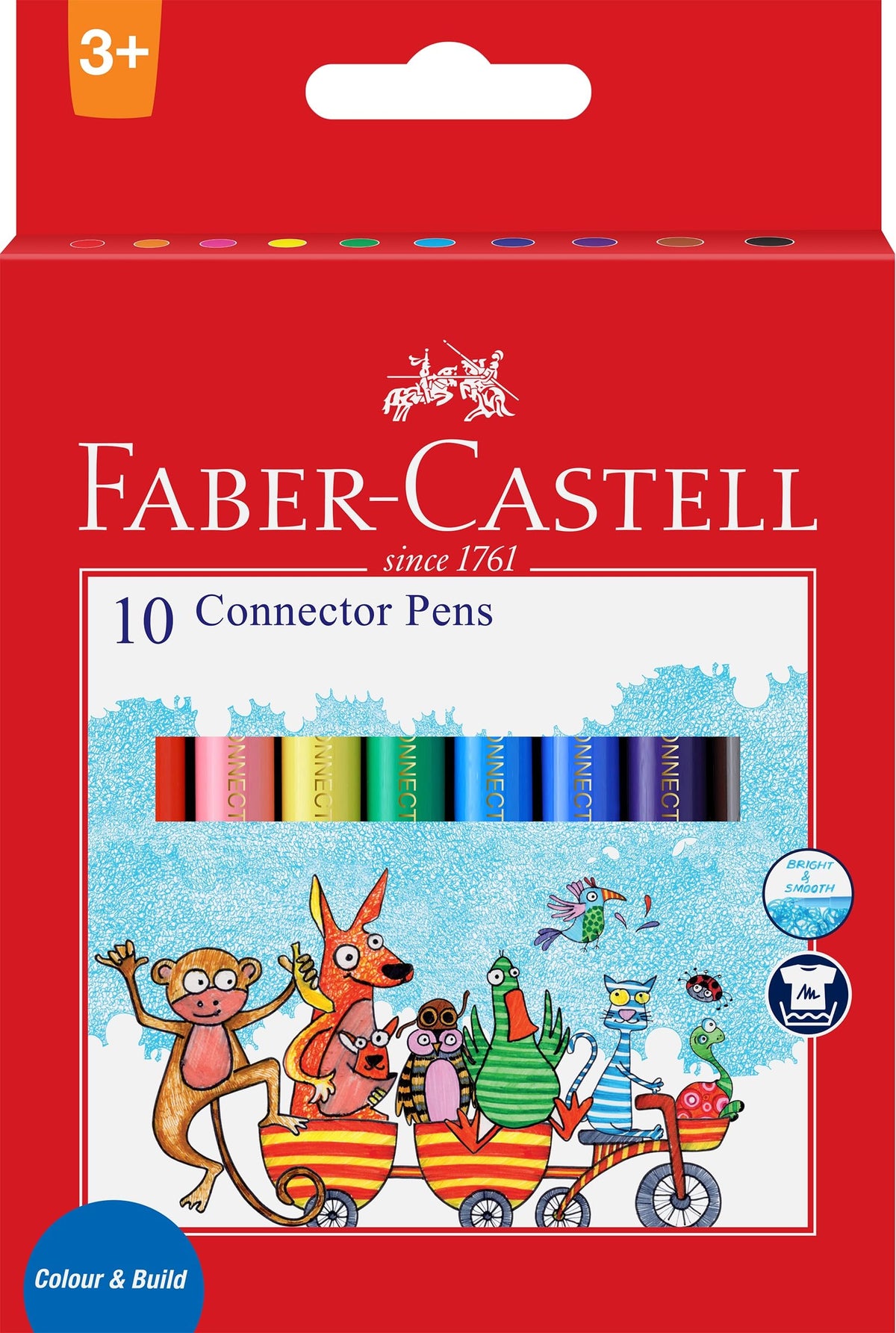 Faber-Castell Connector Pen Set - Pack of 10 (Assorted)