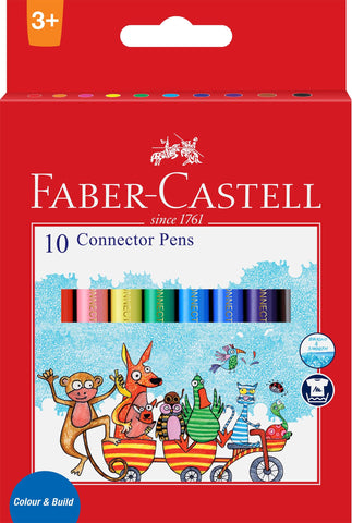 Faber-Castell Connector Pen Set - Pack of 10 (Assorted)