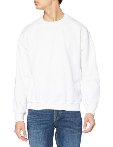 GILDAN Men's 50/50 Adult Crewneck Sweatshirt, White, XL UK