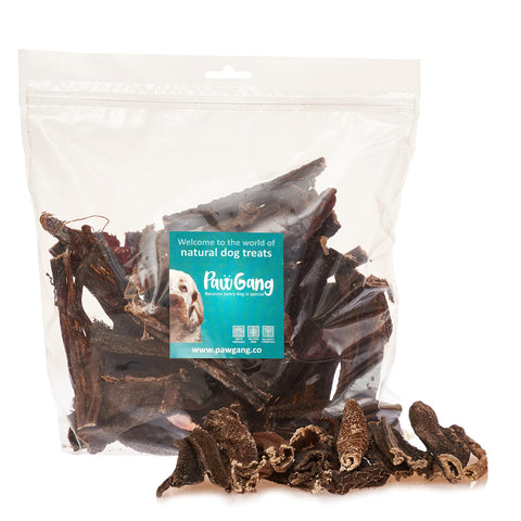 PawGang - Beef Tripe Rumen Gullet 500g - 100% Natural EU Sourced Treats for Dogs Puppies Young Adult Old Small Large Dog - Air Dried Chews Snacks - Healthy Hypoallergenic - Low Fat Grain Free BARF Raw