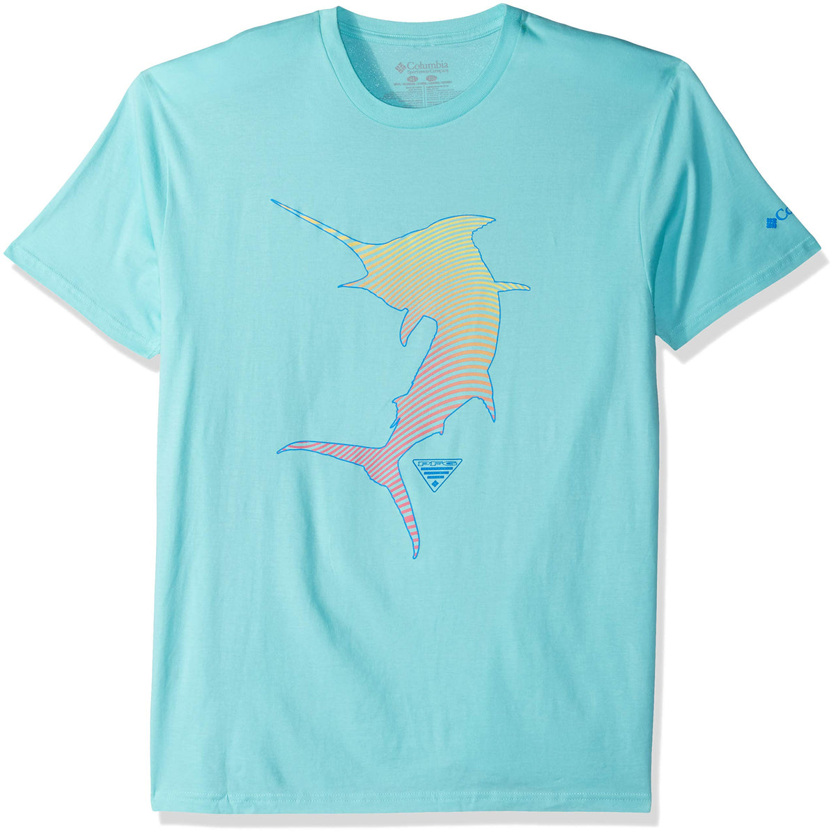 Columbia Apparel Men's PFG Graphic T-Shirt Shirt, Gulf Stream/Cuesta, X Large