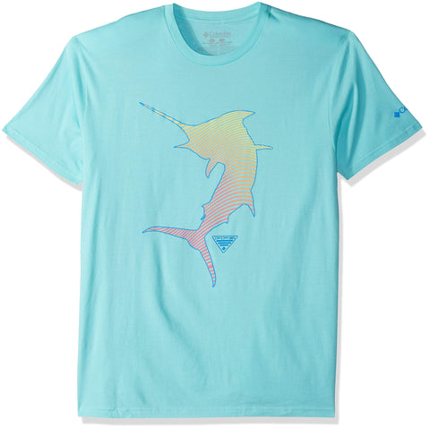 Columbia Apparel Men's PFG Graphic T-Shirt Shirt, Gulf Stream/Cuesta, X Large