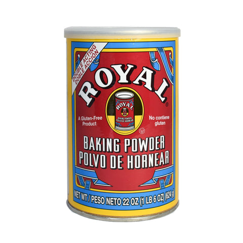 Royal Baking Powder, - Gluten Free, Vegan, Vegetarian, Double Acting Baking Powder in a Resealable Can with Easy Measure Lid, Kosher, Halal