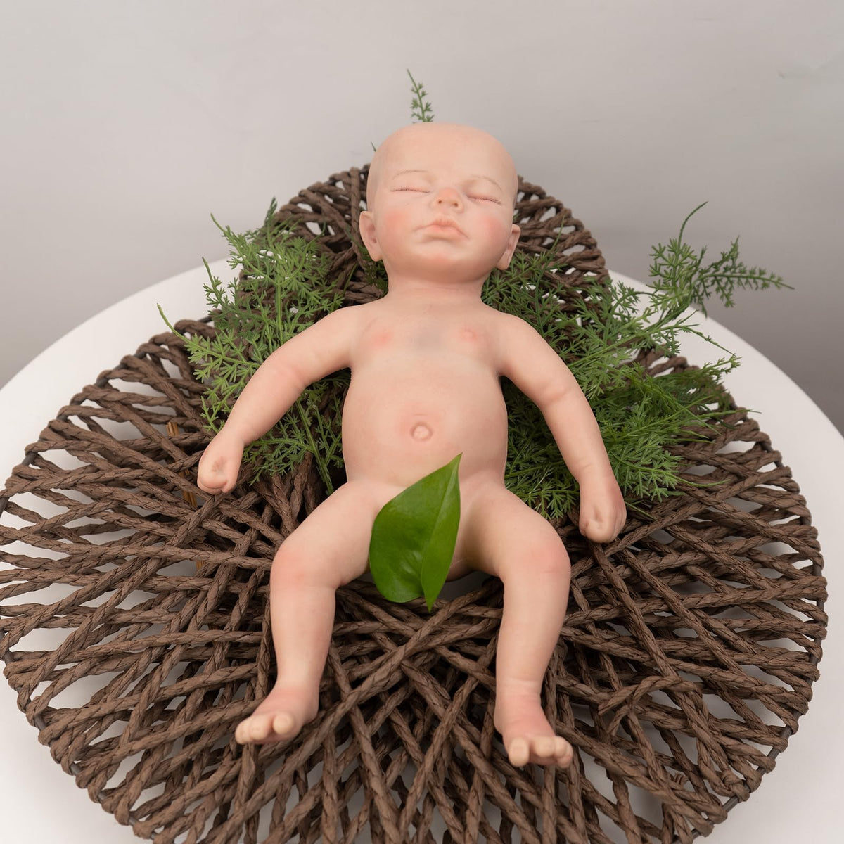 GUIENRLEA 12.2-inch Silicone Filled Reborn Doll, Lifelike Newborn Doll, Lovely Silicone Baby Doll-boy.