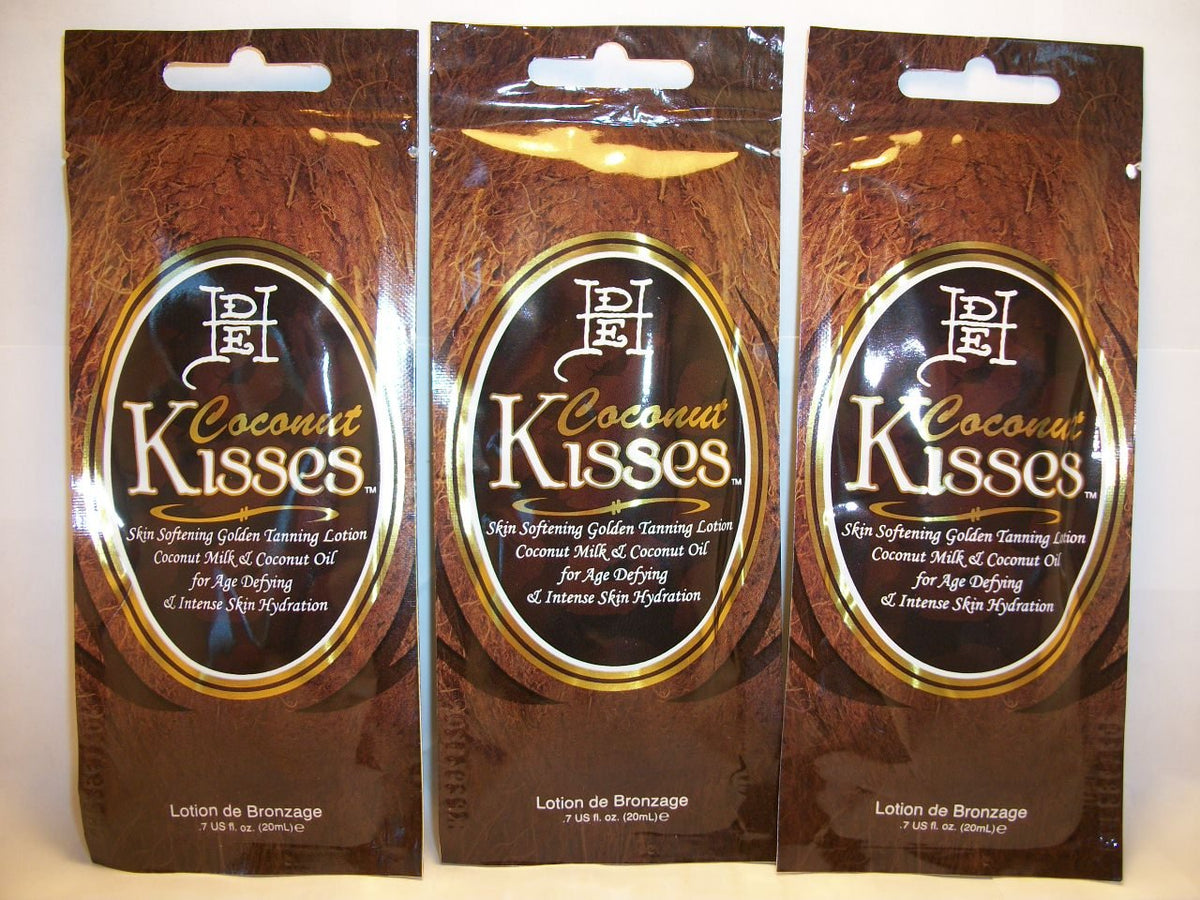 3 Packets 2013 Ed Hardy Coconut Kisses Tanning Lotion Packet .7 oz. by Ed Hardy
