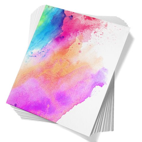 Paul Ruben 60 Sheets Watercolour Paper,50% Cotton&140lb /300gsm Acid-Free Loose White Hot Pressed Watercolour Paper for Kids, Students & Adults?7.68 * 5.31 inches?