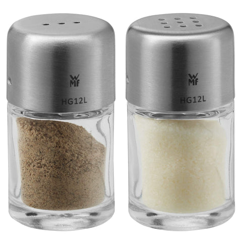 WMF 2-Piece 18/10 Stainless Steel, Synthetic 2.5 x 5 cm Bel Gusto Salt and Pepper Shaker Set, Silver