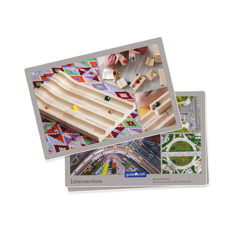 Guidecraft Unit Block Marble Run - 40 pc. set: Rubberwood Education Learning Blocks, STEM Toy for Girls and Boys