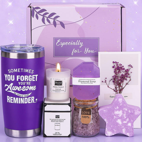 Birthday Pamper Gifts for Women, Unique Self Care Package Relaxation Spa Bath Set for Her, Wellbeing Get Well Soon Gifts for Women, Ladies Pamper Hamper Birthday Gifts for Friends, Mum, Sister, Wife