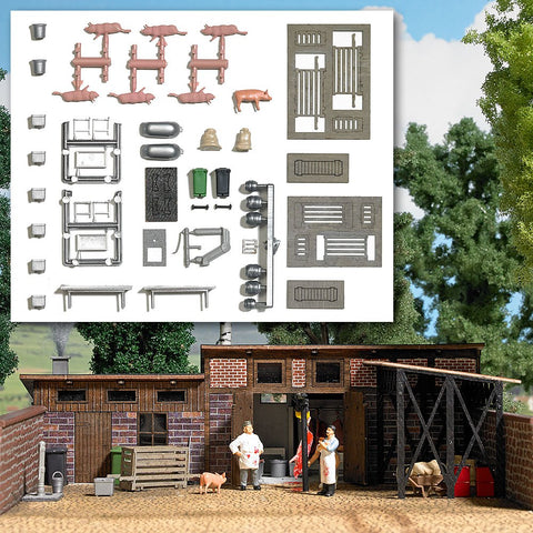 Busch 1171 Slaughterhouse Accessory HO Scenery Scale Model Scenery
