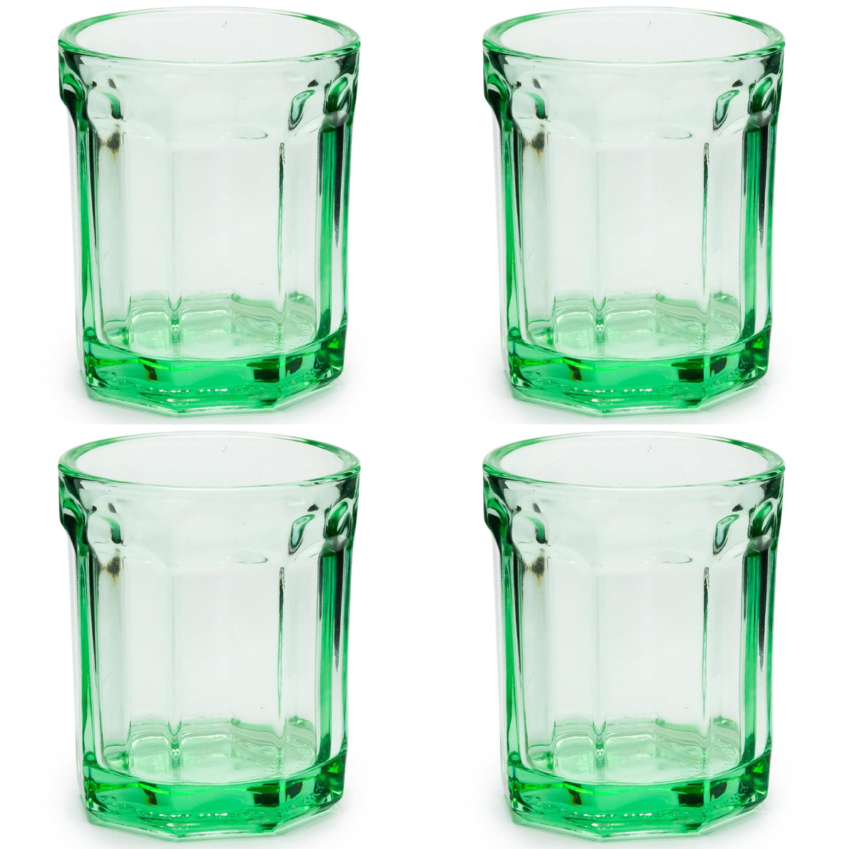 Serax Drinking Glasses Set of 4 | Fish & Fish Glassware by Paola Navone | 7.44 FL oz Clear Green Water Glass Cups Without Lids | Home Essentials, Kitchen Set | Drinks, Juice, Coffee