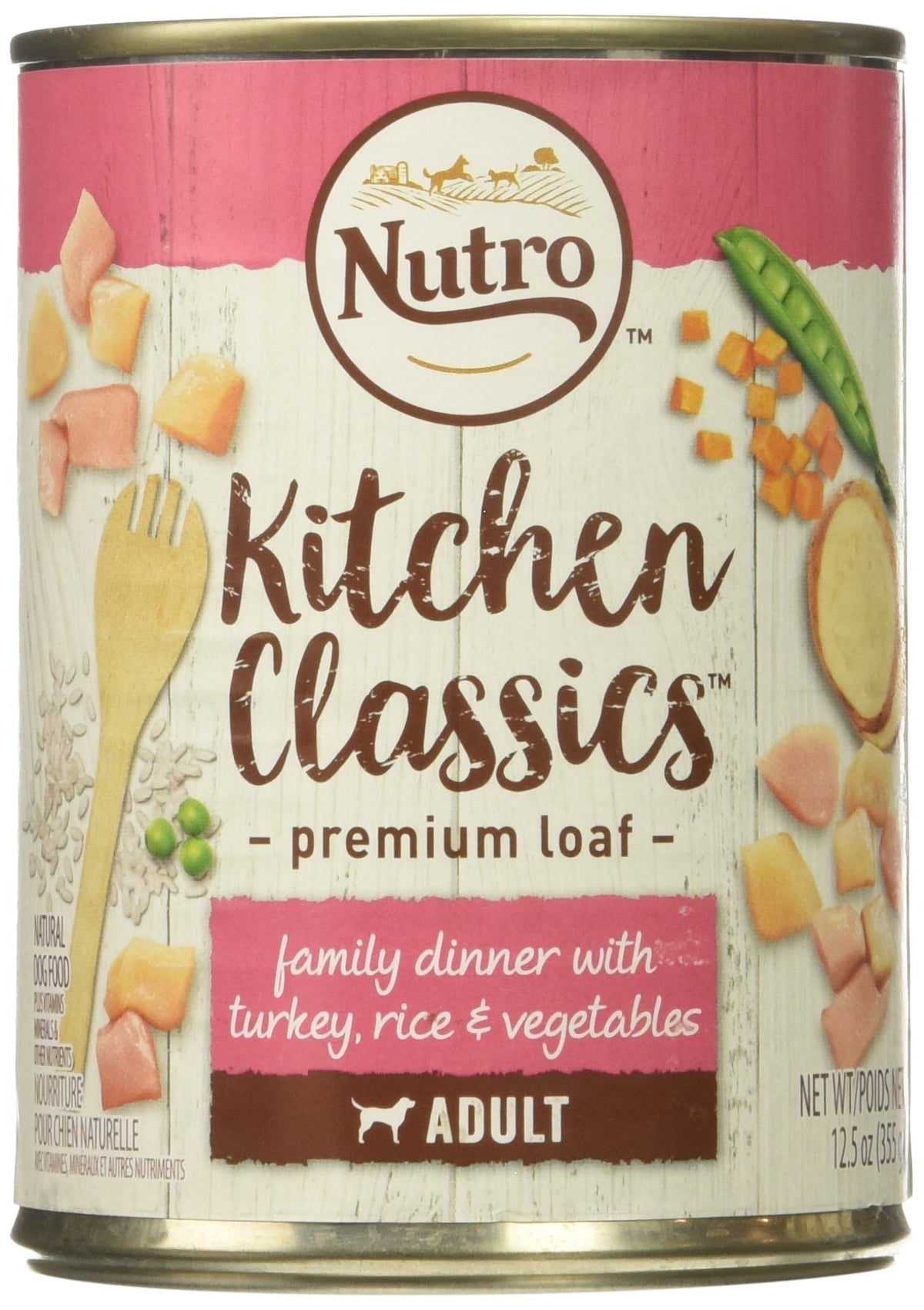 Nutro 50411567 Tender Turkey & Rice Recipe Can Senior Dog Food, 12 Ea/12.5Oz