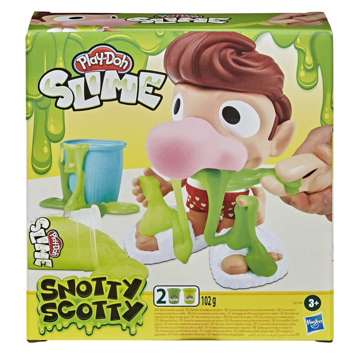 Play-Doh Slime Snotty Scotty Funny Toy for Children Aged 3 and Up with 2 Pots of Slime Snot