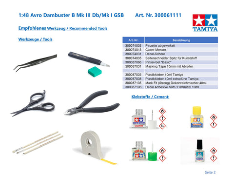 Tamiya Models Avro Lancaster Grand Slam & Dambuster