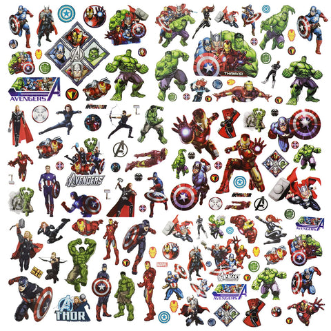 8 Sheets Superhero Temporary Tattoos Stickers for Kids Boys Girls Birthday Party Supplies Favors