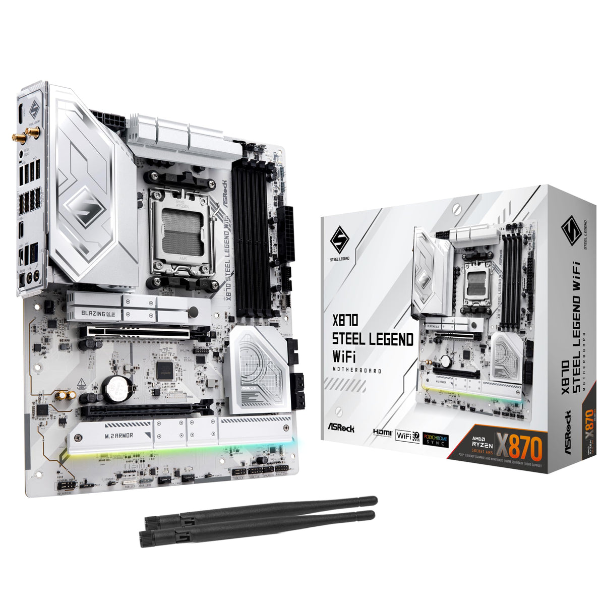 ASRock X870 Steel Legend WiFi ATX Motherboard for AMD AM5 CPUs