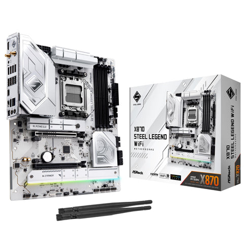 ASRock X870 Steel Legend WiFi ATX Motherboard for AMD AM5 CPUs