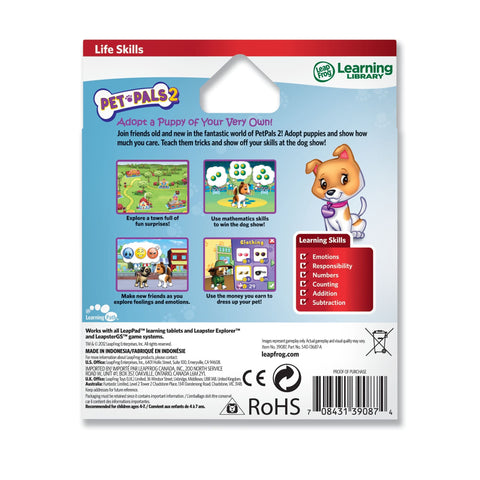 LeapFrog Pet Pals 2 Learning Game (works with LeapPad Tablets, LeapsterGS, and Leapster Explorer)