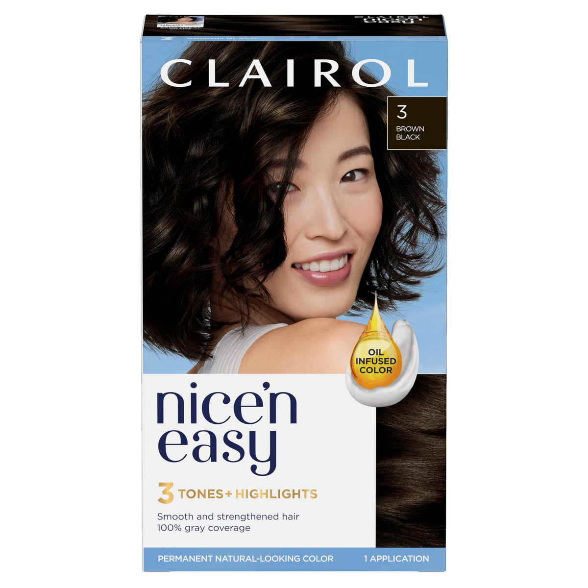Clairol Nice'N Easy CrÃ¨me 3.5 Natural Darkest Brown (Pack of 1)