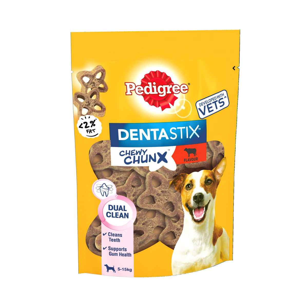 Pedigree Dentastix Chewy Chunx Beef Flovour, 68g